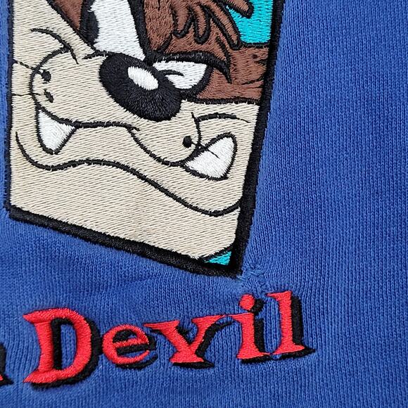 Vintage Tasmanian Devil Sweatshirt Womens Large 24x23 Blue - Picture 14 of 15